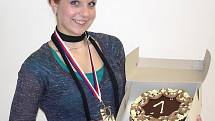 Vítězka kategorie 14 až 16 let Denisa Venosová z klubu Fitactive Team DDM U Radnice Šumperk 