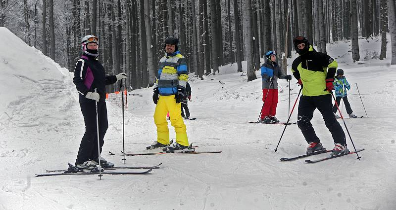 Lyžování ve Skiparku Filipovice v Jeseníkách - 9. února 2018