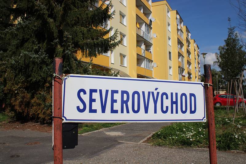 Zadní část sídliště Severovýchod v Zábřehu  - září 2019