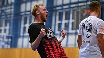 Zápas 1. kola FUTSAL ligy 2017/18. Jeseník v ostravské hale VŠB porazil Mělník 3:1.