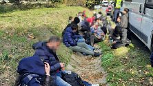 Skupina migrantů zadržená na Šumpersku, 17. října 2023