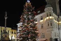 Vánoční strom v Šumperku. Ilustrační foto