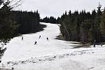 První a poslední lyžování na Červenohorském sedle v zimní sezoně 2020/2021 dne 10. května 2021.