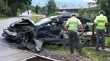 Ke střetu vlaku a osobního vozu došlo v neděli 15. června v Šumperku na silnici směrem k nádrži Krásné.