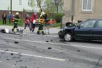 Nehoda se stala v úterý odpoledne v Šumperku, havaroval i policejní vůz.