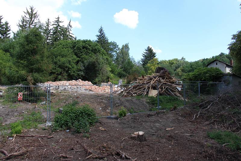 Demolice Sanatorky v Šumperku, stav k 19. červnu 2018.