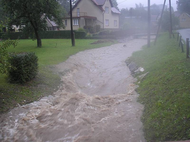 Stav ohrožení na Jesenicku: Kunětička ve Velkých Kuněticích.