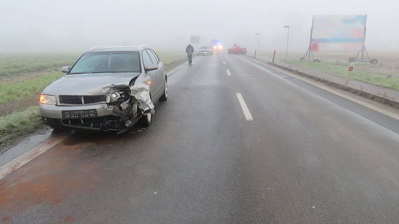 Hromadná nehoda mezi Rapotínem a Vikýřovicemi