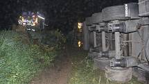 Nehoda kamionu v Mohelnickém kopci v noci na 26. 5. 2022