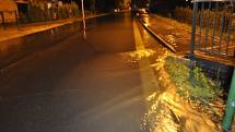 Jesenicko v noci na 29. května 2014 zasáhly lokální záplavy