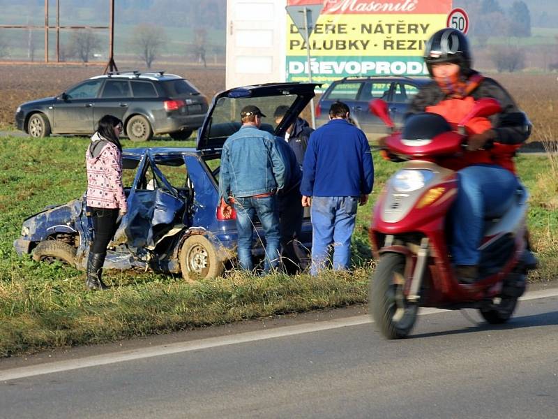 Nehoda mezi Šumperkem a Rapotínem.