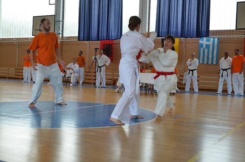 Zápasnice v karate Alena Bajerová v Chorvatsku.