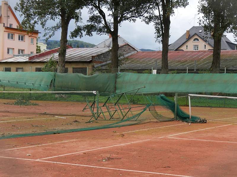 Následky vichřice v Jeseníku o prvním říjnovém víkendu 2020.