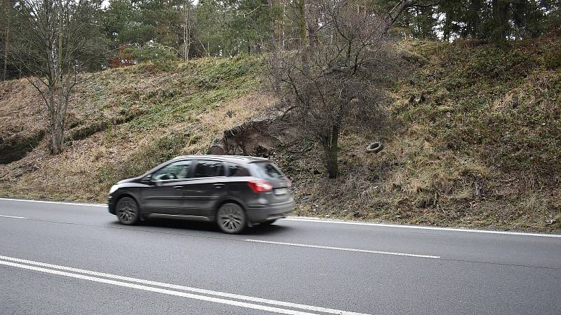 Silnice I/35 na Mohelnickém kopci v místě smrtelné nehody, která se stala v neděli 19. prosince 2021.