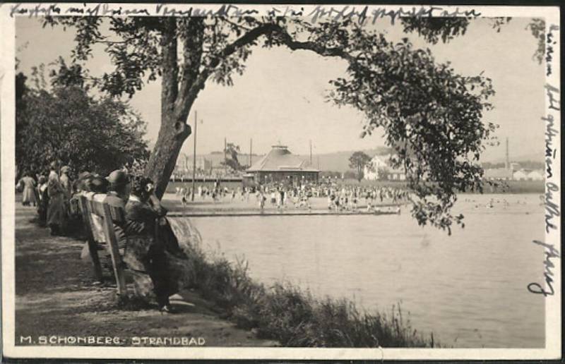 Šumperský rybník Benátky ve 30. letech minulého století