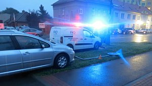 Nehoda v Kostelecké ulici v Prostějově, pondělí 9. října 2023.