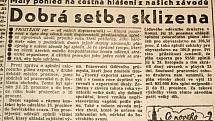 Výstřižek z vánočního vydání prostějovské Stráže lidu z roku 1961