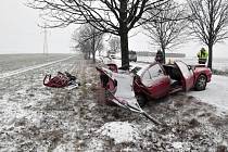 Tragická nehoda na silnici Ohrozim - Vícov