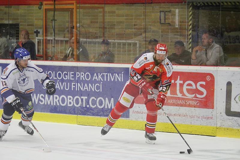 2. kolo WSM Ligy, LHK Jestřábi Prostějov - HC Stadion Litoměřice 1:4 (1:0, 0:1, 0:3). Tomáš Divíšek (Prostějov)