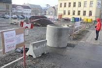 Dění na zabraném parkovišti u Kaska v Prostějově