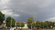 Bouřkové mraky v Prostějově, 1.7.2019