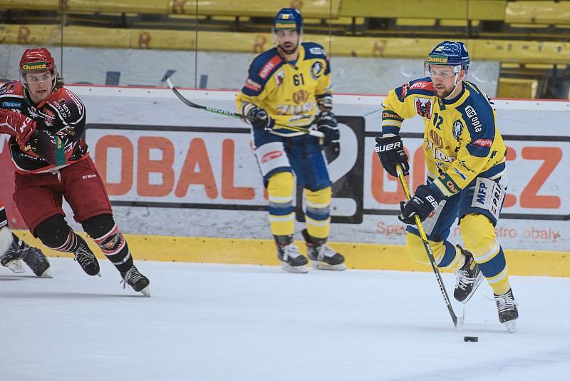 Hokejisté Prostějova v derby proti Přerovu.