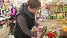 Valentýn zaplavil květinářství i v Prostějově