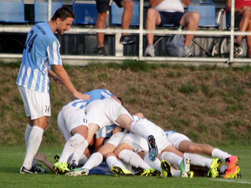 Vítězná radost. 1. SK Prostějov v poháru proti Třinci