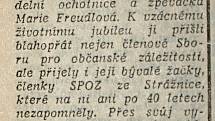 Výstřižek ze Stráže lidu z roku 1966