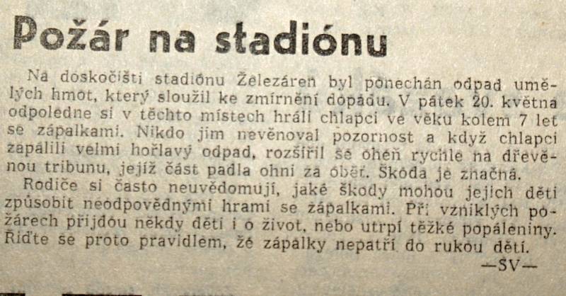 Výstřižek ze Stráže lidu z roku 1966