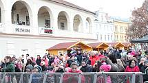 Vystoupení mateřských školek z Prostějova na velikonočním jarmarku. Foto: Deník/Zdeněk Vysloužil