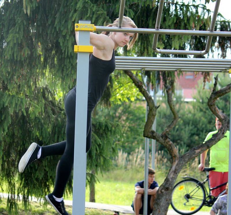 Exhibice silového cvičení Street Workout v Držovicích