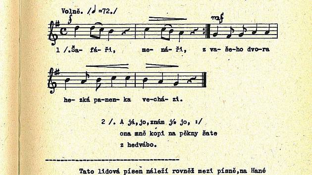 Lidová píseň v Deníku: Šafáři, menáři - Prostějovský deník