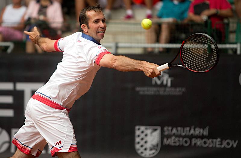 Radek Štěpánek, Ctislav Doseděl, Petr Pála a Pavel Vízner v exhibiční čtyřhře na Moneta Czech Open.