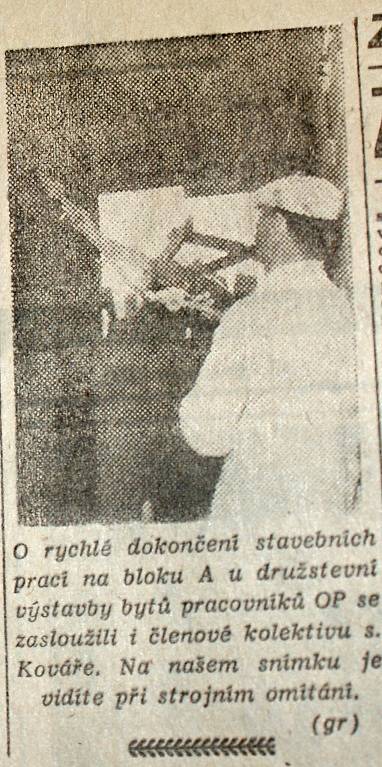 Výstřižek z vánočního vydání prostějovské Stráže lidu z roku 1961