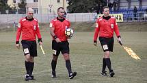 Fotbalisté Prostějova (ve světlém) prohráli s Českými Budějovicemi 0:1.