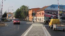 Zrekonstruovaná silnice a přejezd v Olomoucké ulici v Prostějově