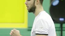 V Prostějově se konalo finále tenisové extraligy mezi domácím týmem a Spartou Praha  Jiří Veselý