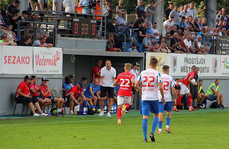 Prostějov ve druhé lize překvapivě porazil Brno 2:0. Jiří Jarošík