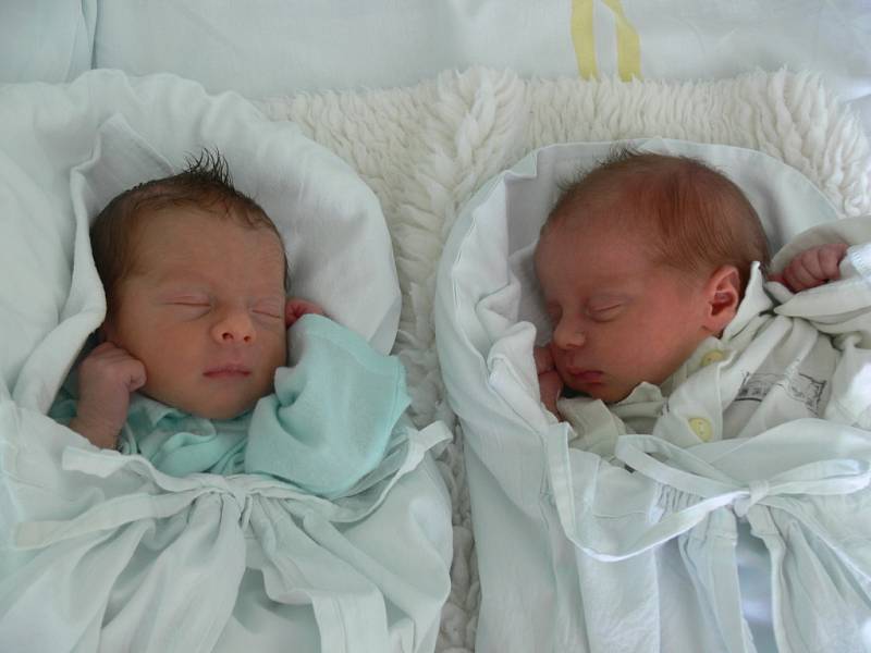 Barbora a Karolína Ambrosovy, 16. 6. 2008, Vincencov, Barbora – 44 cm a 2,25 kg, Karolína – 46 cm a 2,65 kg