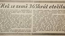 Výstřižek z vánočního vydání prostějovské Stráže lidu z roku 1961