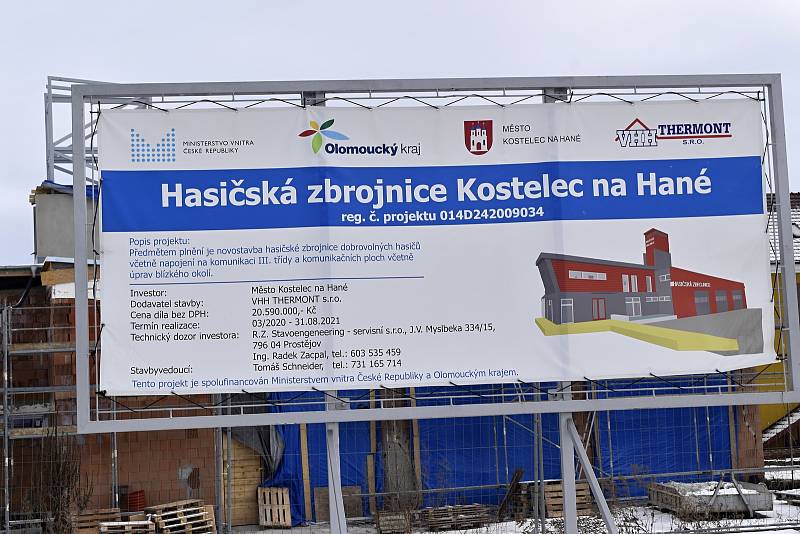 Výstavba moderní hasičské zbrojnice pro kostelecké hasiče  - 15.2. 2021