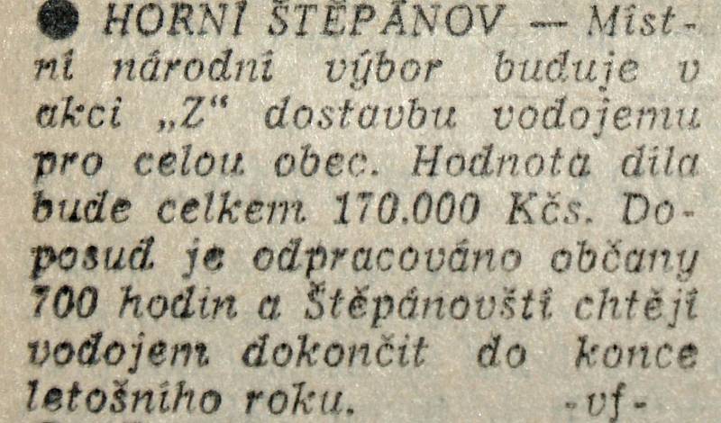 Výstřižek ze Stráže lidu z roku 1966