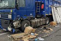 V pondělí 9. března 2020 ochromila dálnici D46 ve směru z Olomouce do Prostějova nehoda dvou kamionů.