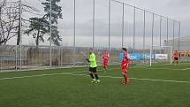 Fotbalisté Prostějova (v zeleném) porazili Pardubice 3:1.