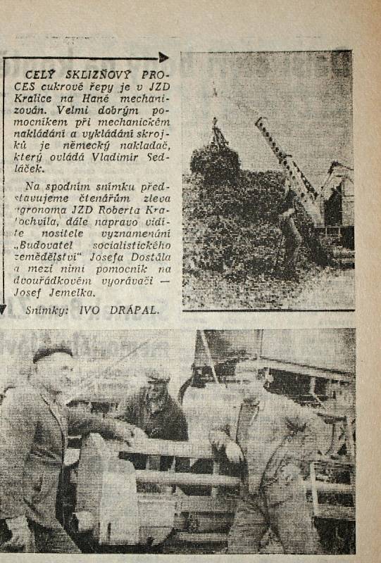 Výstřižek ze Stráže lidu z roku 1966