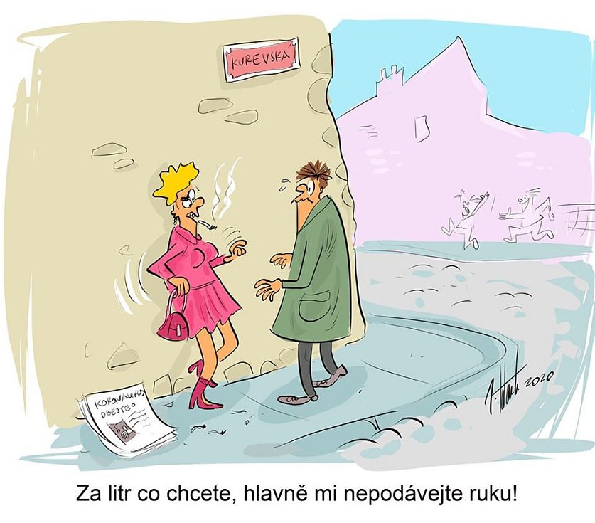Olomoucký deník | Kreslené vtipy na "koronavirové" téma od prostějovského  humoristy Jana Tatarky | fotogalerie