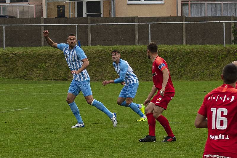 Prostějov (v modro-bílém) remizoval s Brnem 0:0.