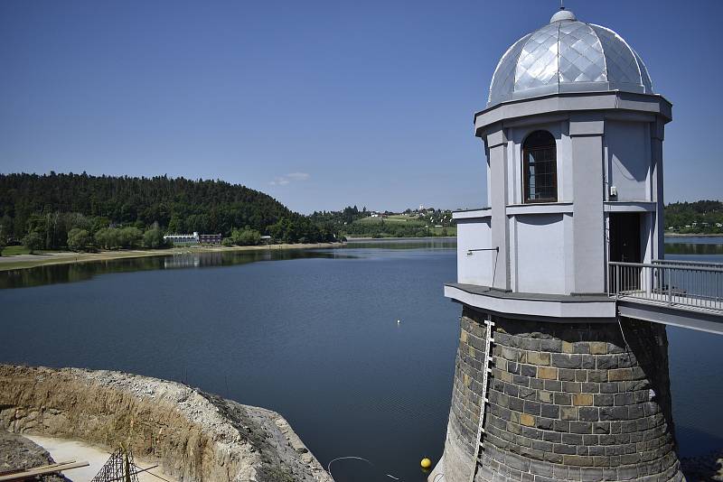 Stavební práce na přelivu výpusti plumlovské přehrady - 3. 6. 2021