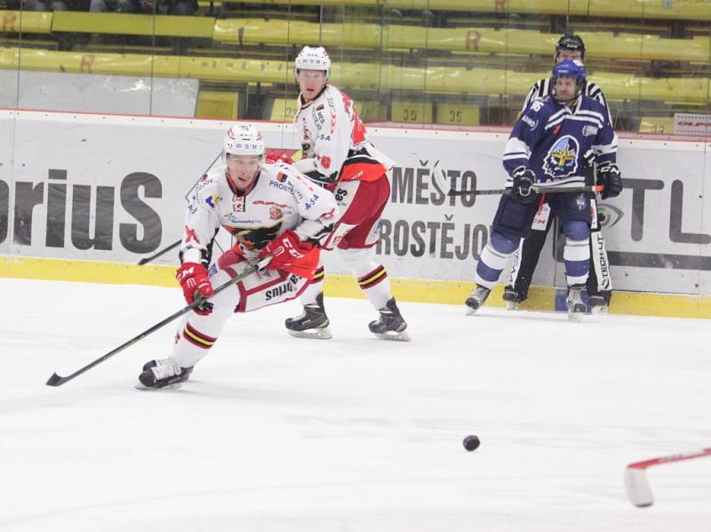 Prostějovští hokejisté se v sobotu na domácím ledě utkali s lídry první ligy kladenskými Rytíři